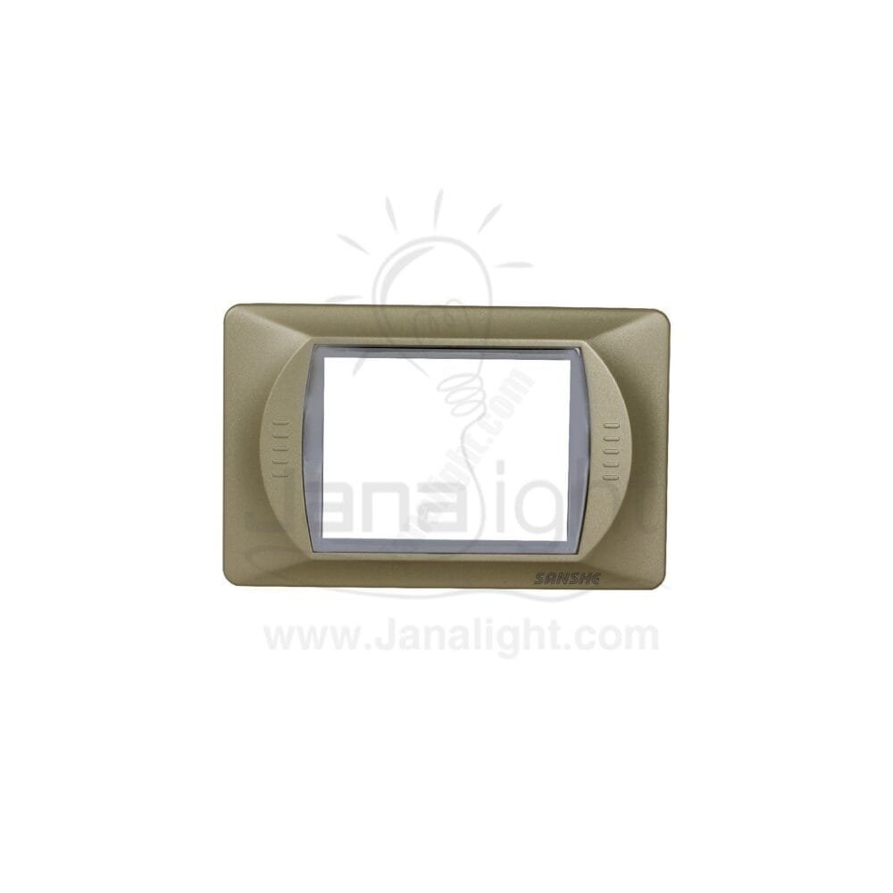 وش ميتاليك SANSHE Metallic 3 gang screwless wall plate switch cover Sanshe